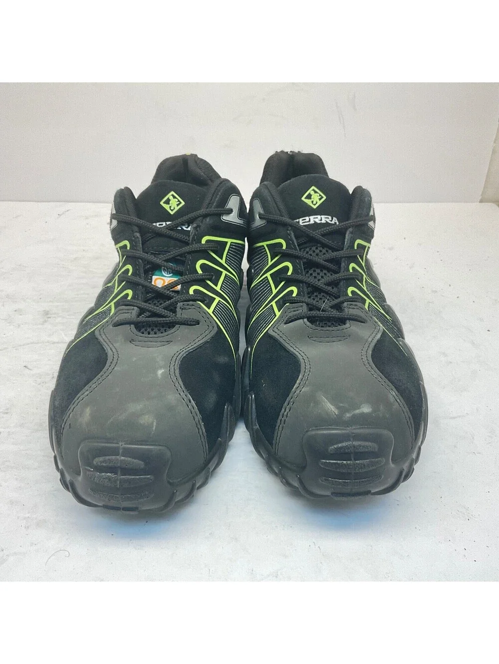 Terra Men's Low-Cut Spider 3.0 Composite Toe Work Shoes Black/Green Size 10.5M